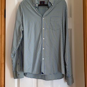 UNTUCKit Yellow and Blue Gingham Shirt. Like new !